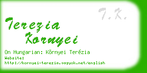 terezia kornyei business card