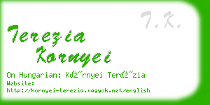 terezia kornyei business card